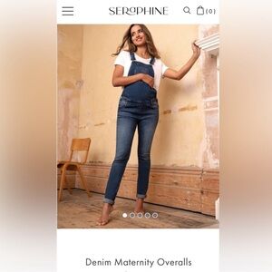 Seraphine Maternity Denim Overalls Size 4